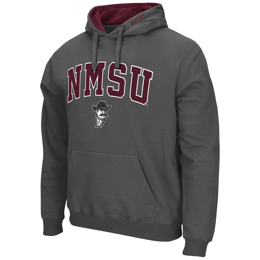 Colosseum Charcoal New Mexico State Aggies Arch and Logo Pull à capuche pour hommes