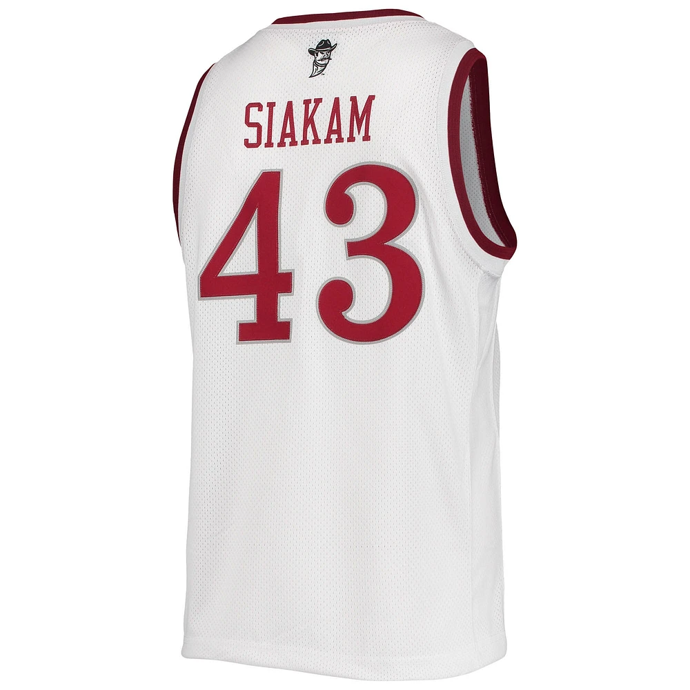 Maillot de basket-ball réplique commémorative des anciens Aggies l'État du Nouveau-Mexique la marque rétro originale Pascal Siakam pour hommes