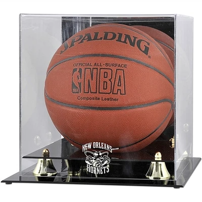 New Orleans Hornets Golden Classic Hardwood Classics 2008 - 2013 Team Logo Basketball Display Case