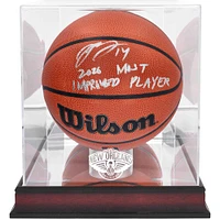Brandon Ingram New Orleans Pelicans Autographed Wilson Replica Basketball with "2020 Most Improved Player" Inscription & Mahogany Team Logo Display Case