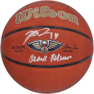 Brandon Ingram New Orleans Pelicans Autographed Wilson Team Logo Basketball with "Geaux Pelicans" Inscription
