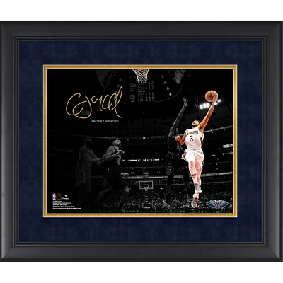 Photographie encadrée de 11" x 14 " de CJ McCollum, New Orleans Pelicans, signature fac-similé
