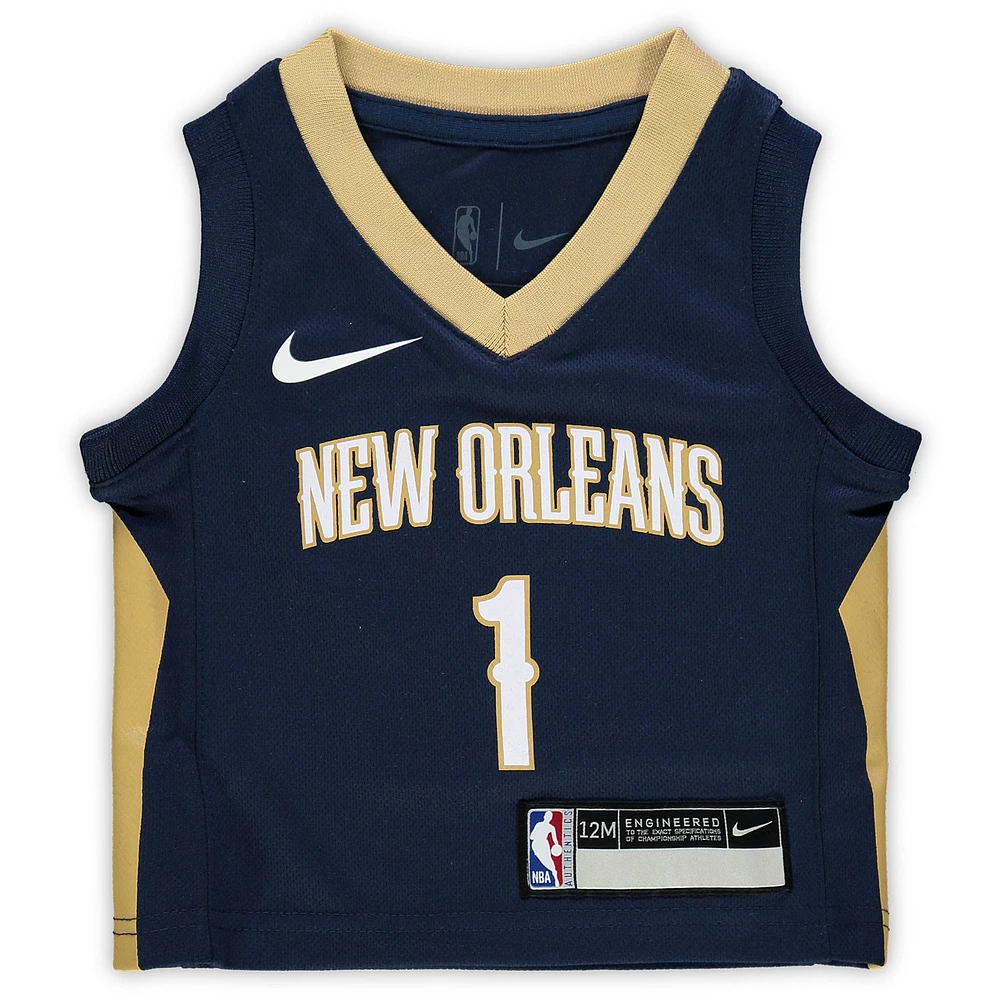 Infant Nike Zion Williamson Navy New Orleans Pelicans Replica Jersey - Icon Edition