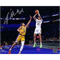 Jordan Hawkins New Orleans Pelicans Autographed 8" x 10" Shooting vs. Lakers Photograph