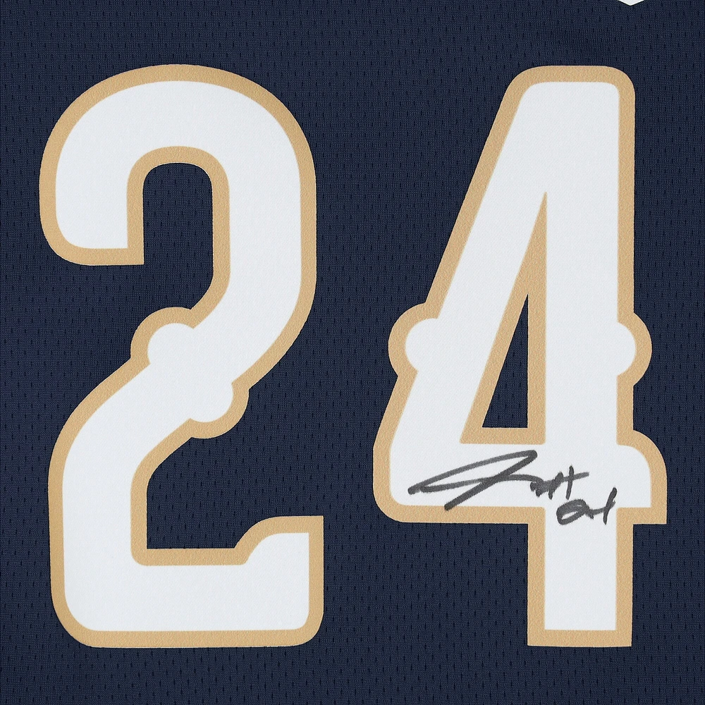 Jordan Hawkins New Orleans Pelicans Autographed Navy Nike Icon Edition Swingman Jersey 