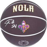 Jordan Hawkins New Orleans Pelicans Autographed Wilson City Edition Collectors Basketball