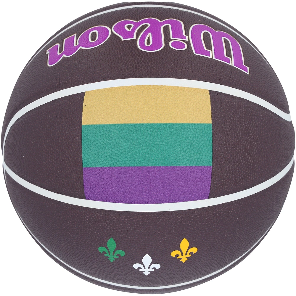 Jordan Hawkins New Orleans Pelicans Autographed Wilson City Edition Collectors Basketball