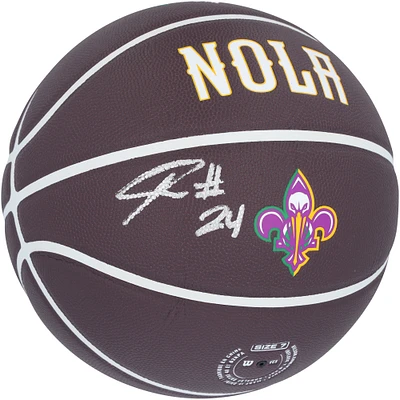 Jordan Hawkins New Orleans Pelicans Autographed Wilson City Edition Collectors Basketball