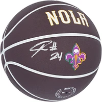 Jordan Hawkins New Orleans Pelicans Autographed Wilson City Edition Collectors Basketball