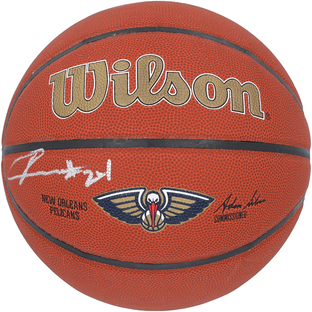 Jordan Hawkins New Orleans Pelicans Autographed Wilson Team Logo Basketball