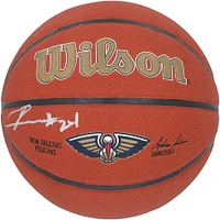 Jordan Hawkins New Orleans Pelicans Autographed Wilson Team Logo Basketball