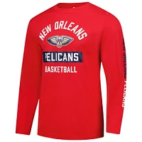 Men's Fanatics  Red New Orleans Pelicans Long Sleeve T-Shirt