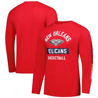 Men's Fanatics  Red New Orleans Pelicans Long Sleeve T-Shirt