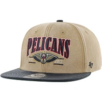 Casquette Snapback '47 Kaki/Marine New Orleans Pelicans Chilmark Captain pour hommes