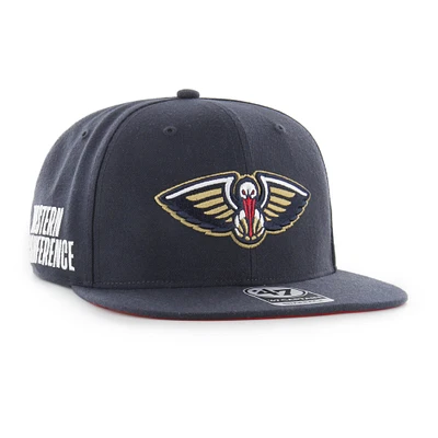 Casquette '47 Navy New Orleans Pelicans Sure Shot Captain Snapback pour homme