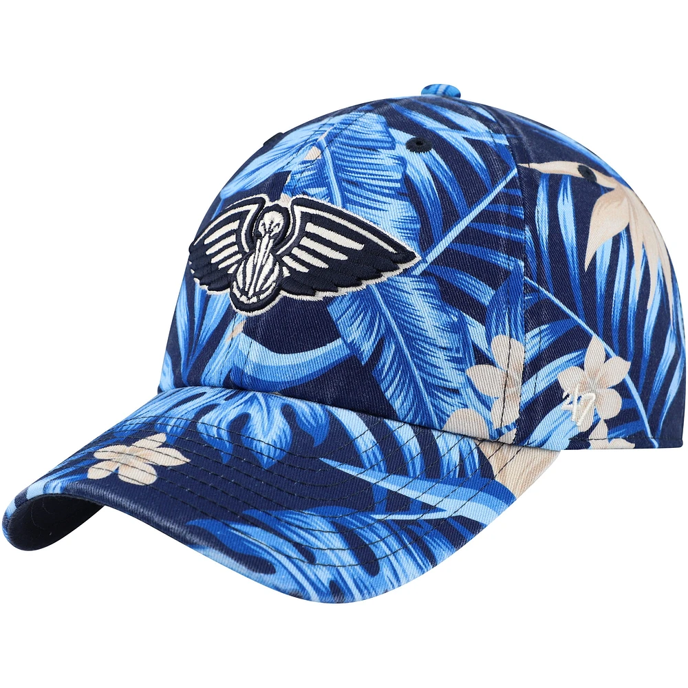 Casquette ajustable '47 Navy New Orleans Pelicans Tropicalia Floral Clean Up pour hommes