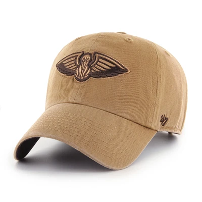 Men's '47 Tan New Orleans Pelicans Ballpark Clean Up Adjustable Hat