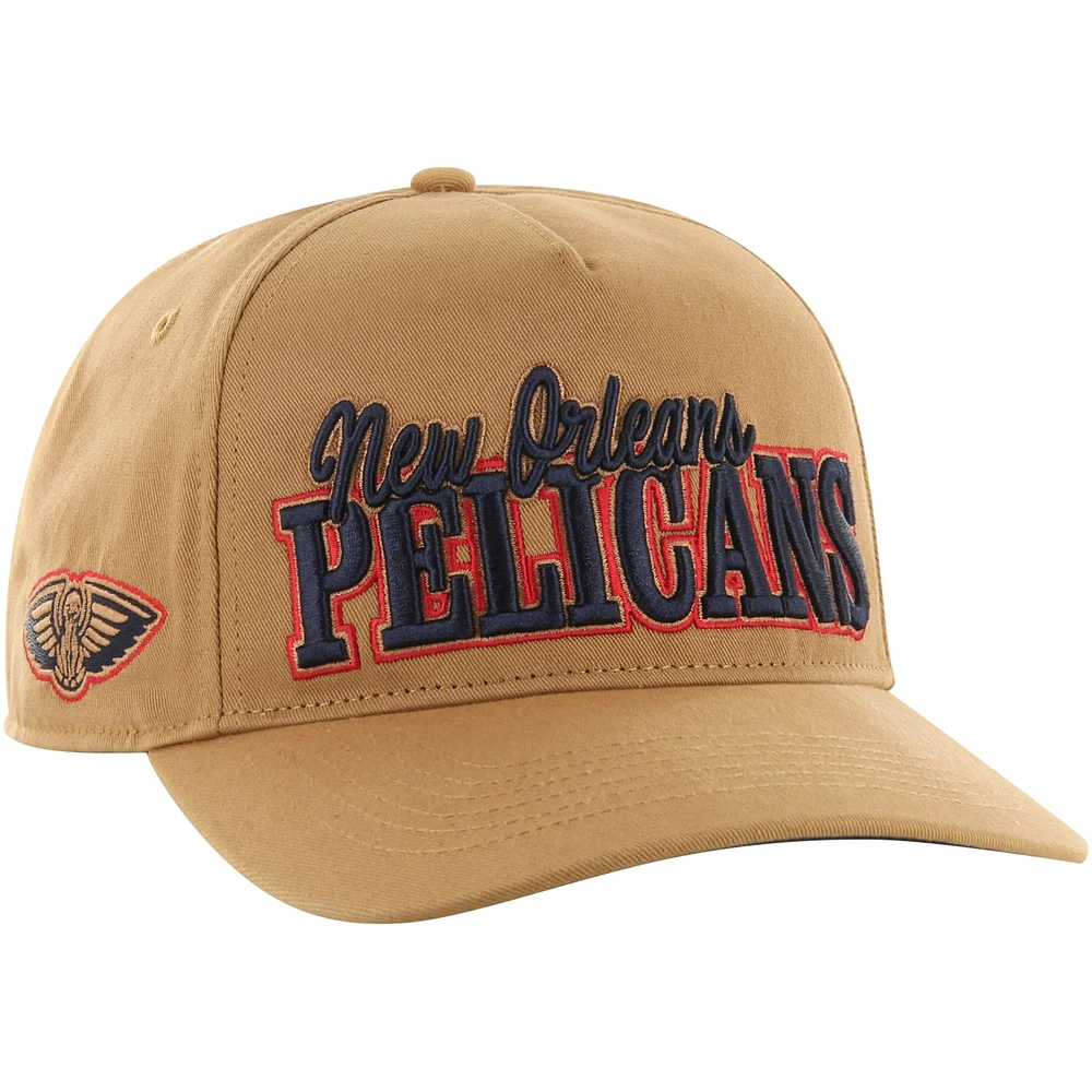 Casquette réglable Barnes Hitch '47 Tan New Orleans Pelicans pour hommes