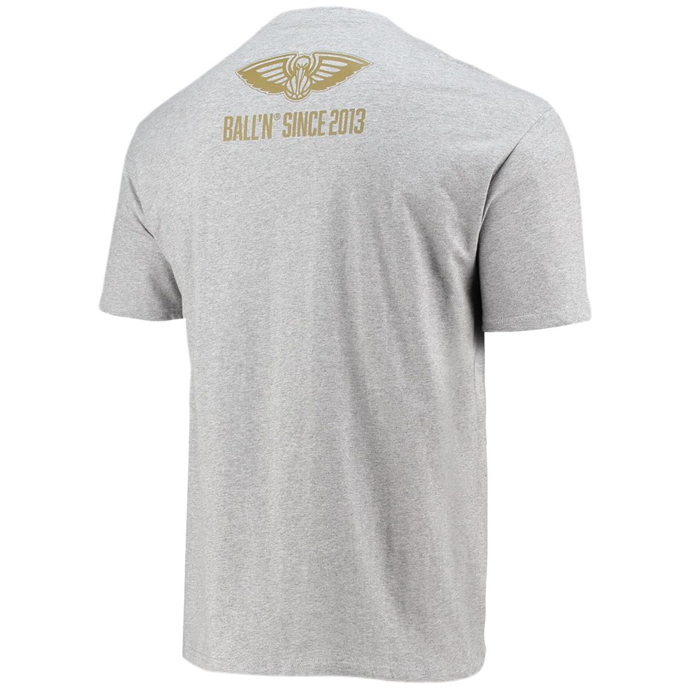 Men's BALL'N Heathered Gray New Orleans Pelicans Since 2013 T-Shirt