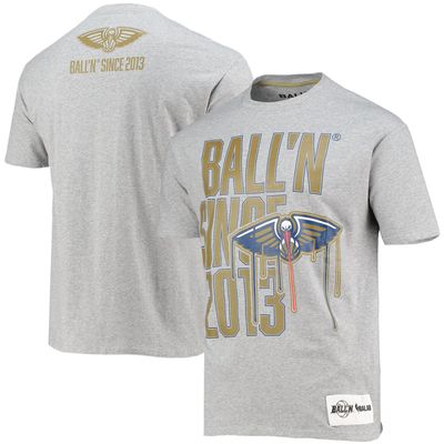 Men's BALL'N Heathered Gray New Orleans Pelicans Since 2013 T-Shirt