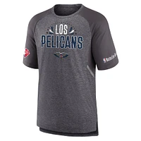 Men's Fanatics Heathered Gray New Orleans Pelicans 2022 Noches Ene-Be-A Core Shooting Raglan T-Shirt