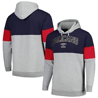 PRF PELICN NAVY RED MENS CONTRAST PIECED FRENCH TERRY PO HOODIE SWTMENHOD