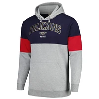 PRF PELICN NAVY RED MENS CONTRAST PIECED FRENCH TERRY PO HOODIE SWTMENHOD