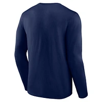 Men's Fanatics Navy New Orleans Pelicans Lets Go Long Sleeve T-Shirt