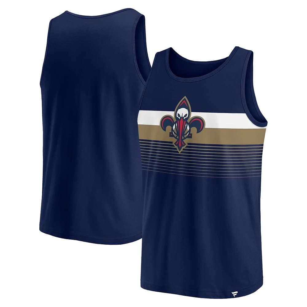 Débardeur New Orleans Pelicans Wild Game Fanatics pour hommes bleu marine