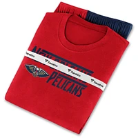 Pack combiné t-shirt et short Fanatics pour hommes, rouge/bleu marine, New Orleans Pelicans