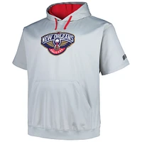 Sweat à capuche avec logo Fanatics Silver New Orleans Pelicans Big & Tall pour hommes