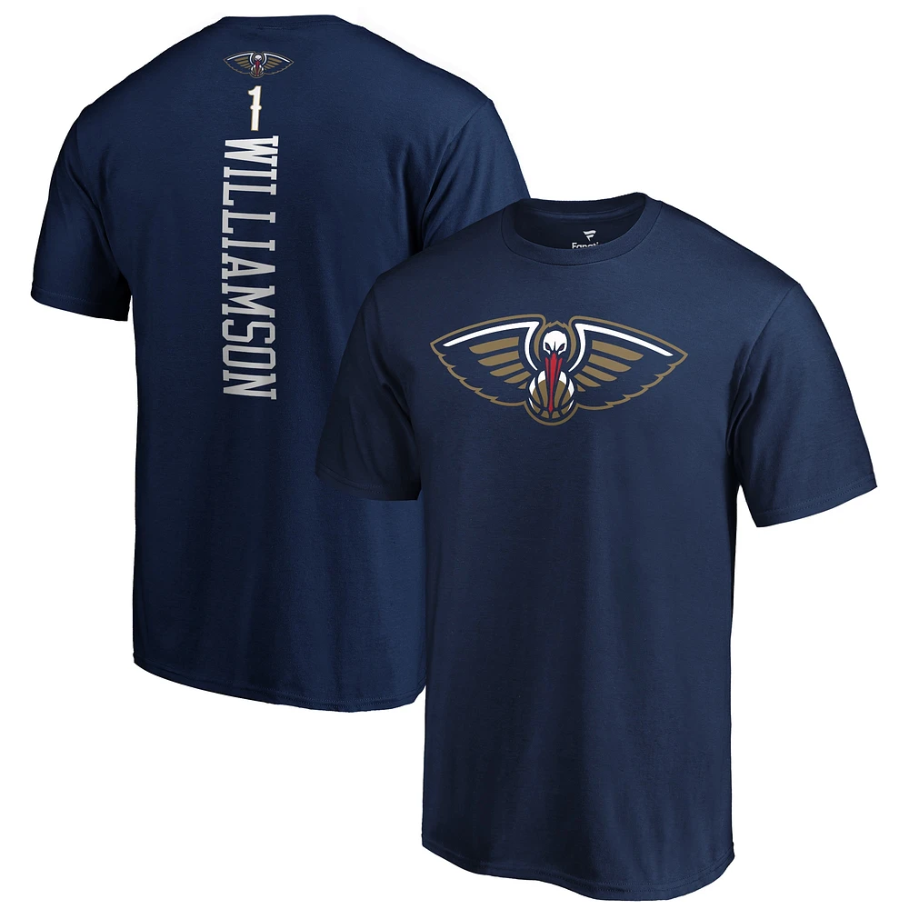 Men's Fanatics Zion Williamson Navy New Orleans Pelicans 2019 NBA Draft Playmaker Name & Number T-Shirt