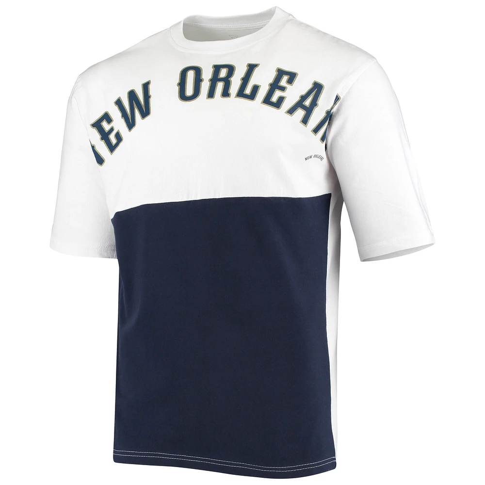 T-shirt blanc avec empiècement des pélicans de la Nouvelle-Orléans Fanatics Zion Williamson pour hommes