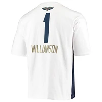 T-shirt blanc avec empiècement des pélicans de la Nouvelle-Orléans Fanatics Zion Williamson pour hommes