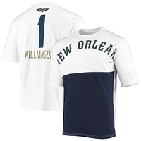 T-shirt blanc avec empiècement des pélicans de la Nouvelle-Orléans Fanatics Zion Williamson pour hommes