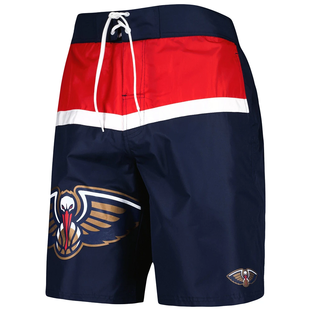 Men's G-III Sports by Carl Banks Navy New Orleans Pelicans Sea Wind Swim Trunks