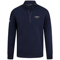 Pull à fermeture éclair quart de tour Accolade Cushion bleu marine pour homme Levelwear des New Orleans Pelicans