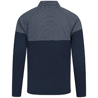 Men's Levelwear Navy New Orleans Pelicans Classic Stripes Quarter-Zip Top