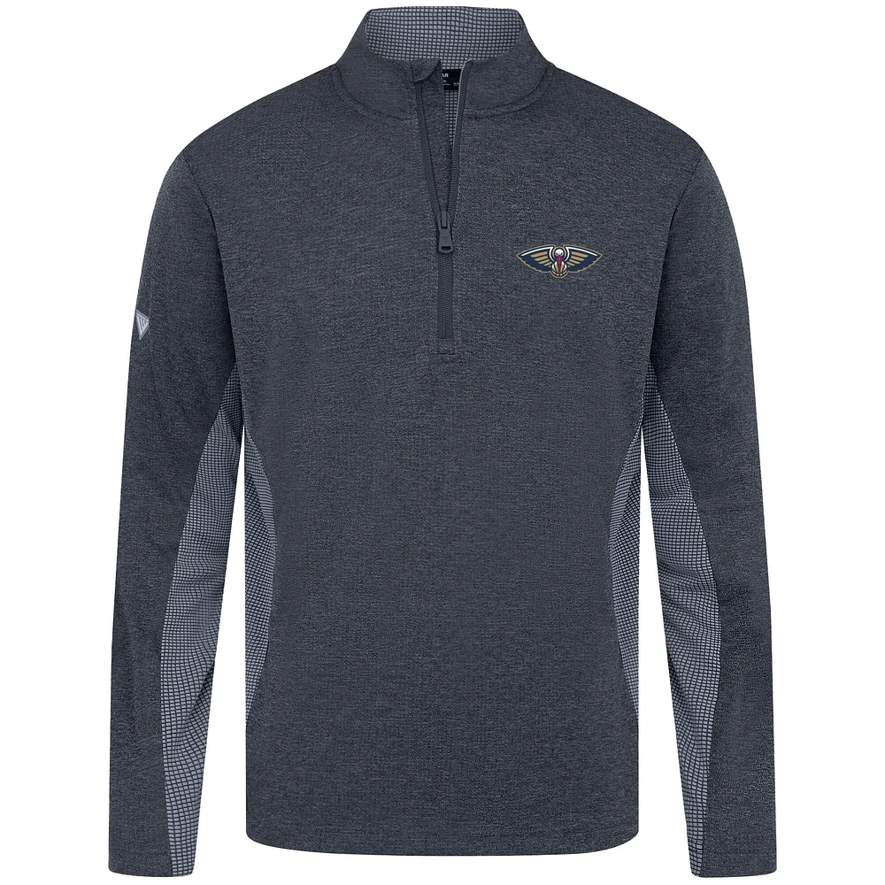 Men's Levelwear Navy New Orleans Pelicans Waffle Insignia 2.0 Quarter-Zip Top