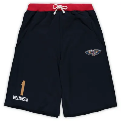 Zion Williamson New Orleans Pelicans Majestic Big & Tall French Terry Name Number Shorts - Navy