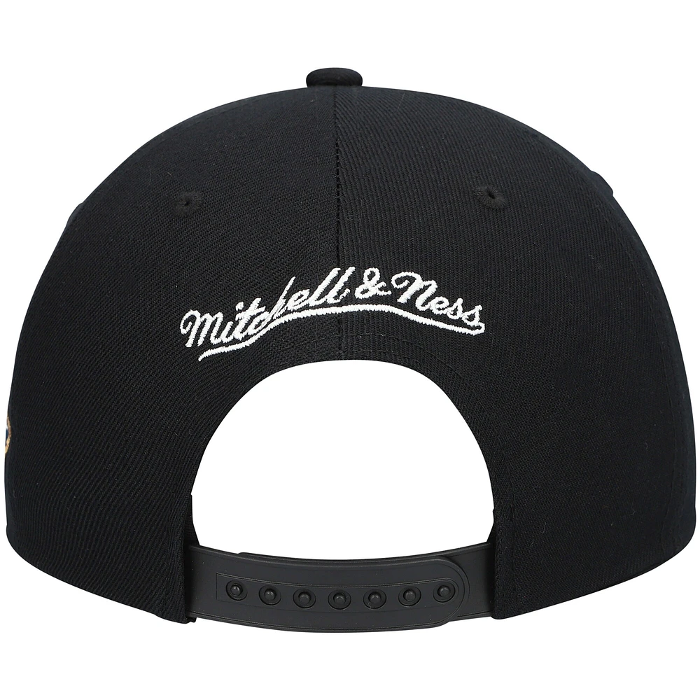 Casquette Snapback noire Mitchell & Ness New Orleans Pelicans Hardwood Classics Script 2.0 pour hommes