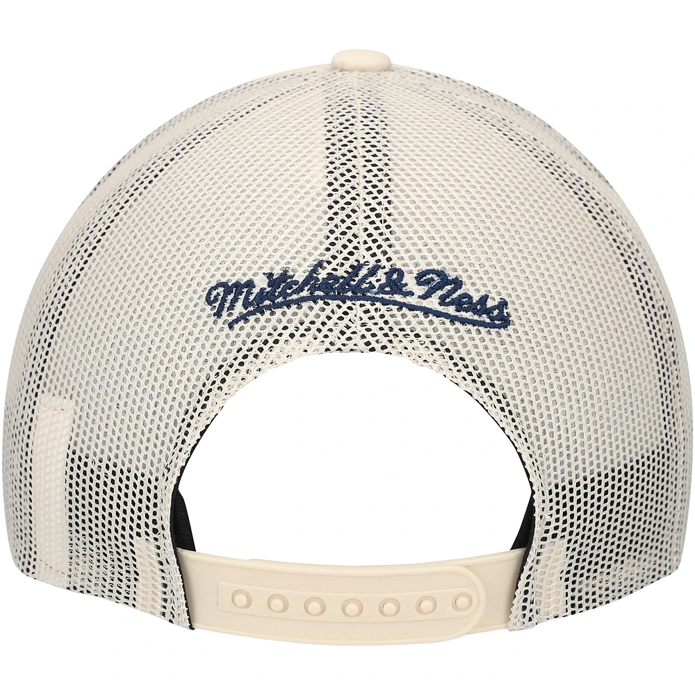 Men's Mitchell & Ness Cream New Orleans Pelicans Trucker Adjustable Hat