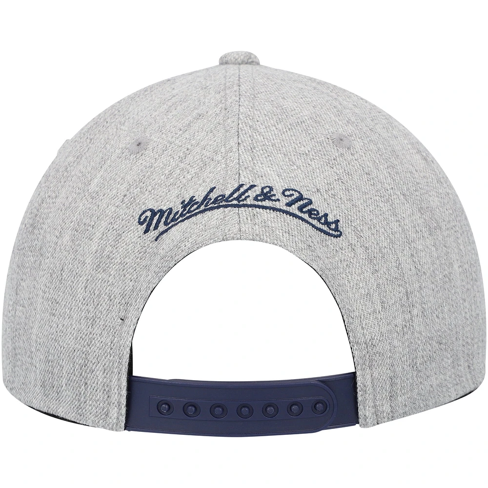 Casquette New Orleans Pelicans Hardwood Classics 2.0 Snapback Mitchell & Ness Heather Grey pour homme