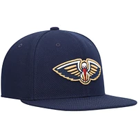 Men's Mitchell & Ness Navy New Orleans Pelicans Ground 2.0 Snapback Hat