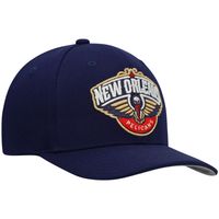 Men's Mitchell & Ness Navy New Orleans Pelicans Team Ground Stretch Snapback  Hat