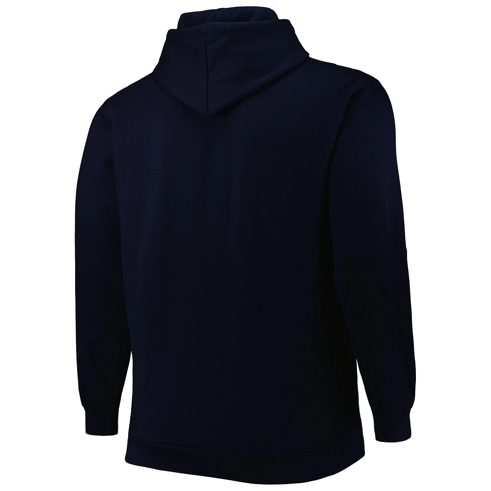 Men's Navy New Orleans Pelicans Big & Tall Heart Soul Pullover Hoodie