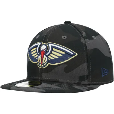New Orleans Pelicans Era Camo 59FIFTY Fitted Hat - Black