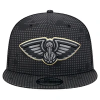 Casquette Snapback 9FIFTY Midnight Ink Pop Outline New Era pour homme, noire, New Orleans Pelicans