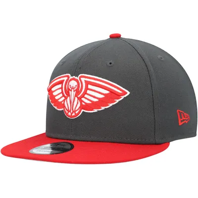 New Orleans Pelicans New Era Two-Tone Color Pack 9FIFTY Snapback Hat - Charcoal/Scarlet