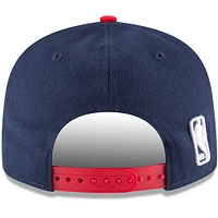 Men's New Era Navy/Red New Orleans Pelicans 2-Tone 9FIFTY Adjustable Snapback Hat